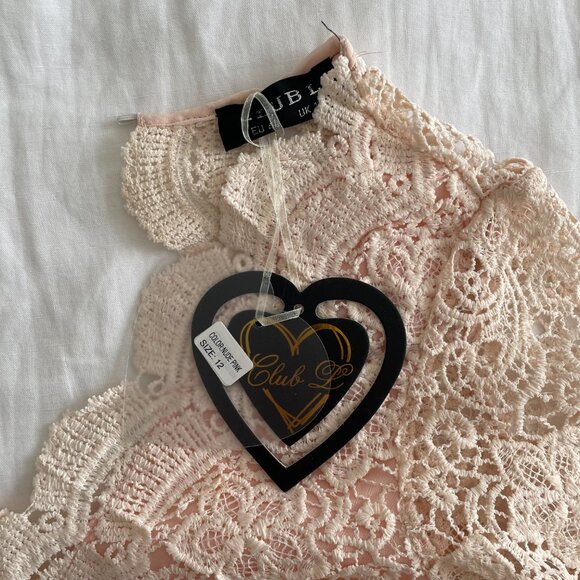 Club L Maxi Dress With Crochet Lace Detail (sz 12) - Picture 7 of 7